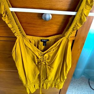 EXPRESS women’s size M gathered front,fluted sleeve dressy tank,brand new w/tags
